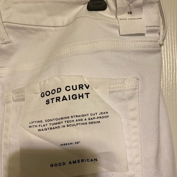 Good American White Straight Jeans - Picture 3 of 5